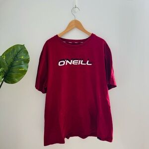 O’NEILL | Burgundy Short Sleeve Tee Size XL